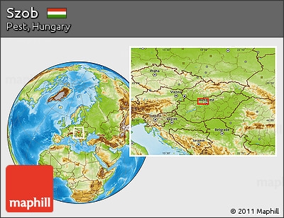 Physical Location Map of Szob