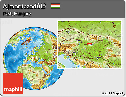 Physical Location Map of Ajmaniczadůlő