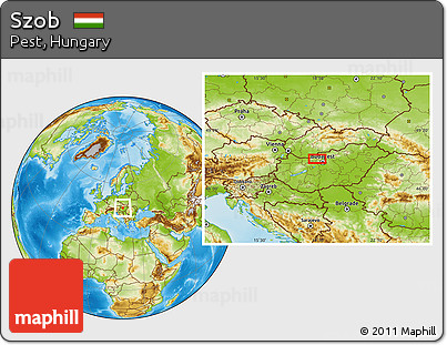 Physical Location Map of Szob