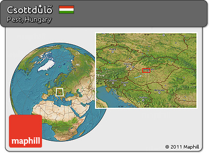 Satellite Location Map of Csottdůlő