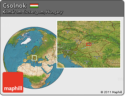 Satellite Location Map of Csolnok