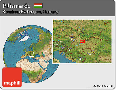 Satellite Location Map of Pilismarót