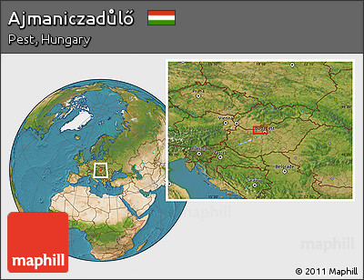 Satellite Location Map of Ajmaniczadůlő