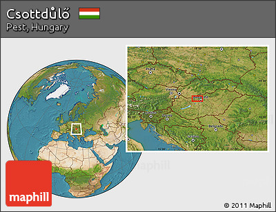 Satellite Location Map of Csottdůlő