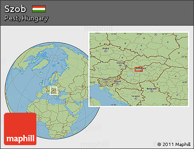 Savanna Style Location Map of Szob