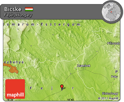 Physical Map of Bicske