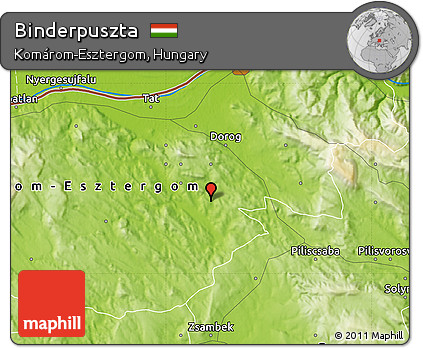 Physical Map of Binderpuszta