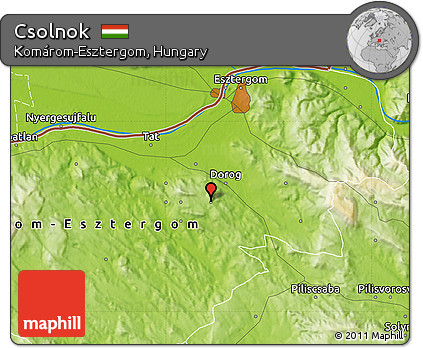 Physical Map of Csolnok