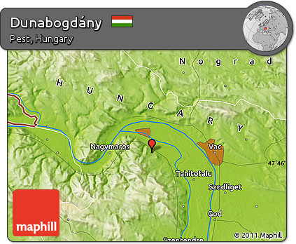 Physical Map of Dunabogdány