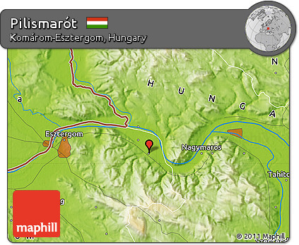 Physical Map of Pilismarót