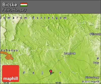 Physical Map of Bicske