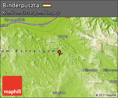 Physical Map of Binderpuszta