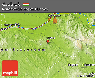 Physical Map of Csolnok