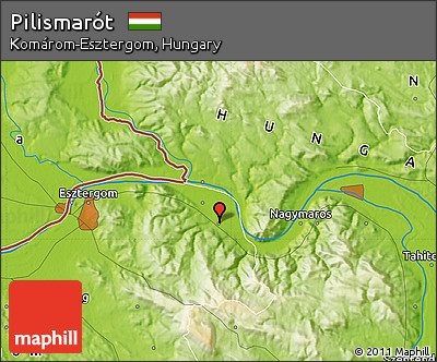Physical Map of Pilismarót