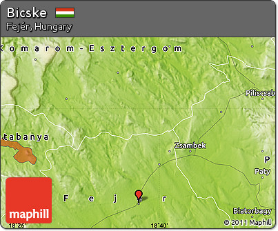 Physical Map of Bicske