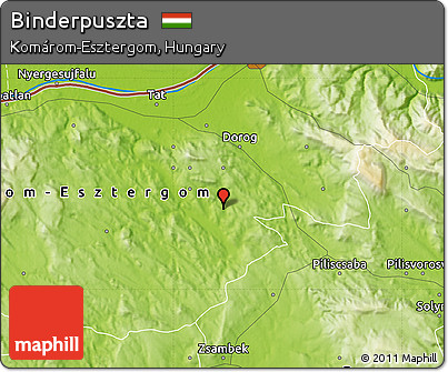 Physical Map of Binderpuszta