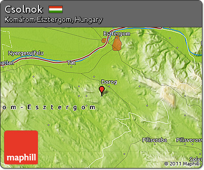 Physical Map of Csolnok