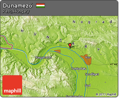 Physical Map of Dunamező