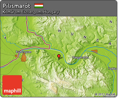 Physical Map of Pilismarót