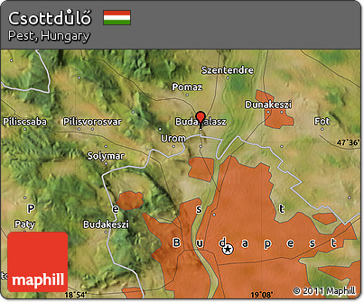 Satellite Map of Csottdůlő