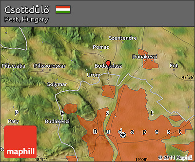 Satellite Map of Csottdůlő