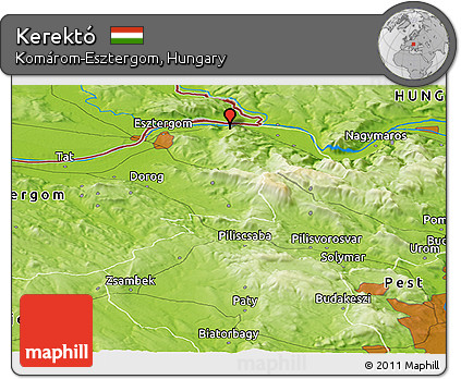 Physical Panoramic Map of Kerektó