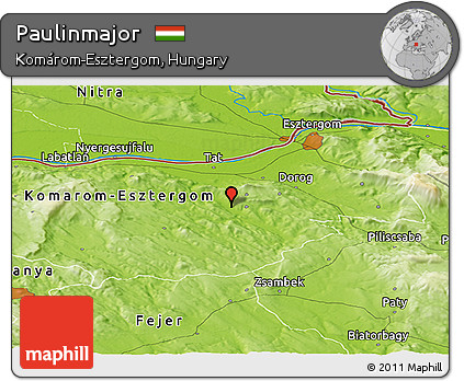 Physical Panoramic Map of Paulinmajor