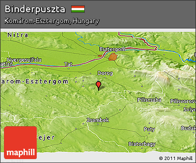 Physical Panoramic Map of Binderpuszta