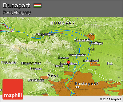Physical Panoramic Map of Dunapart
