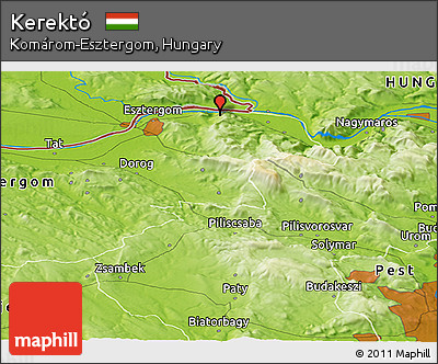 Physical Panoramic Map of Kerektó