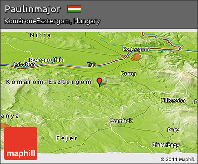 Physical Panoramic Map of Paulinmajor