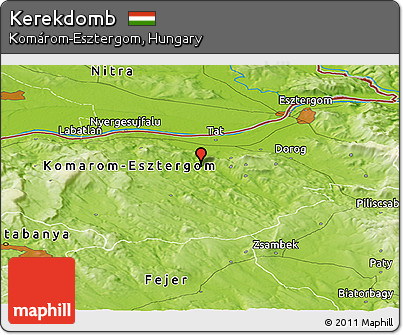 Physical Panoramic Map of Kerekdomb