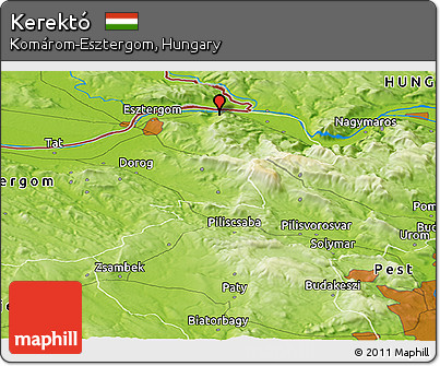 Physical Panoramic Map of Kerektó