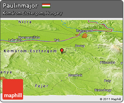 Physical Panoramic Map of Paulinmajor