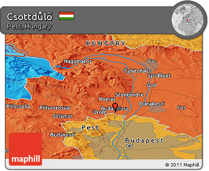 Political Panoramic Map of Csottdůlő