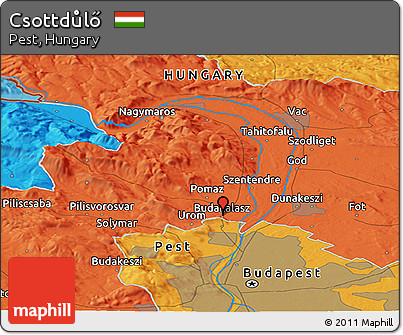 Political Panoramic Map of Csottdůlő