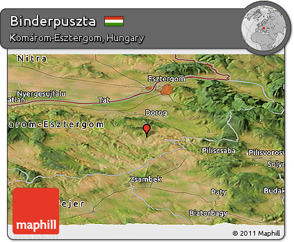 Satellite Panoramic Map of Binderpuszta