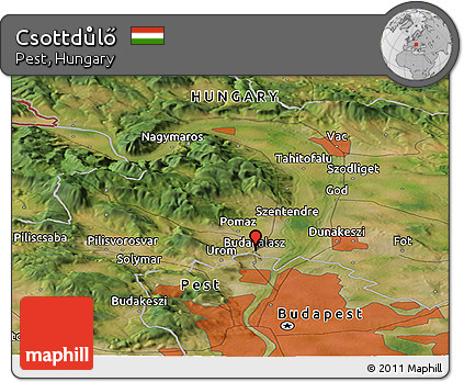 Satellite Panoramic Map of Csottdůlő