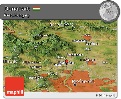 Satellite Panoramic Map of Dunapart