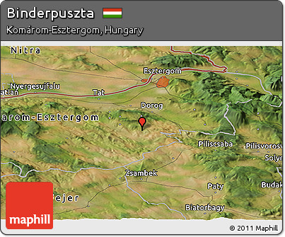 Satellite Panoramic Map of Binderpuszta