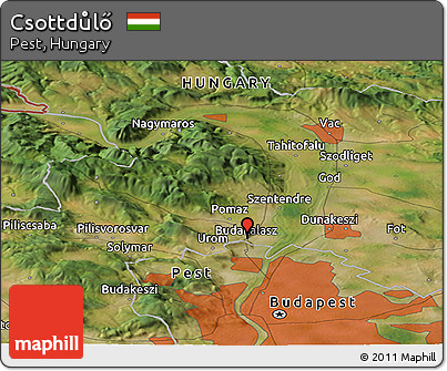 Satellite Panoramic Map of Csottdůlő