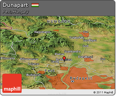Satellite Panoramic Map of Dunapart