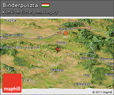 Satellite Panoramic Map of Binderpuszta