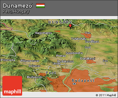 Satellite Panoramic Map of Dunamező