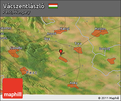 Satellite 3D Map of Vácszentlászló