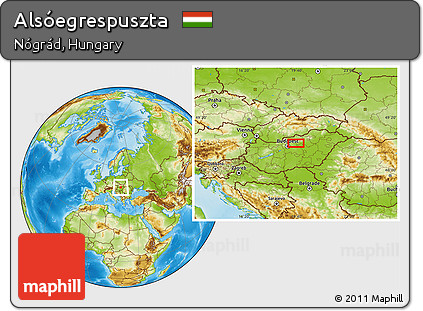 Physical Location Map of Alsóegrespuszta