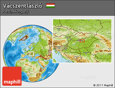 Physical Location Map of Vácszentlászló