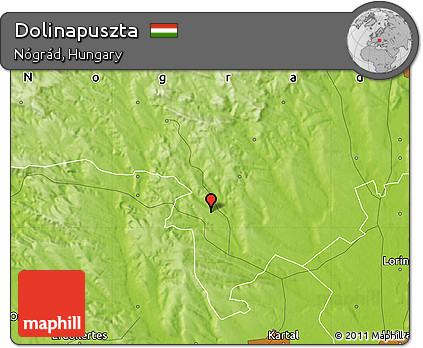 Physical Map of Dolinapuszta