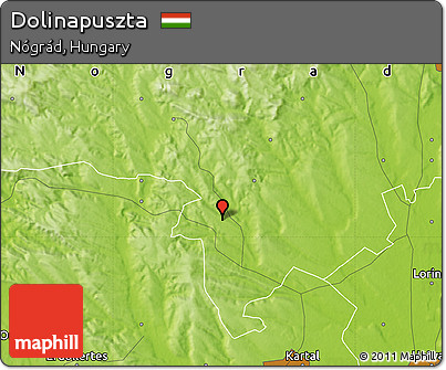 Physical Map of Dolinapuszta