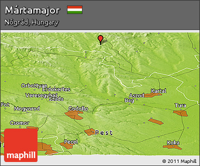 Physical Panoramic Map of Mártamajor